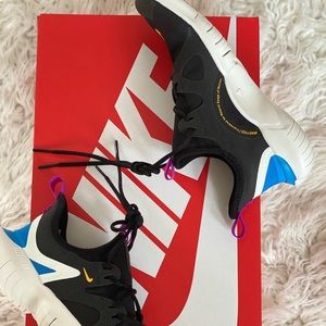 New Nike Free RN 5.0 GS Black Youth Running Shoes